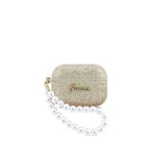 Guess Airpods Pro 3 Uyumlu Gold Glitter Altın İnci Askılı Kulaklık Kılıfı