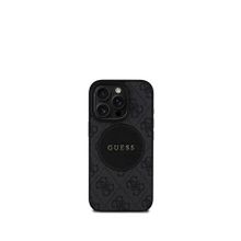 Guess Classic Circle iPhone 16 Pro Magsafe Uyumlu Siyah Telefon Kılıfı