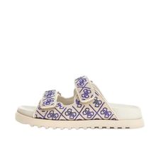Guess Fadeliza 4g Taş Logolu Cırt Cırtlı Terlik FLJFDZFAB19 Bayan Terlik Fljfdz FAB19 Cream