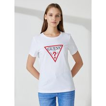 Guess W1YI1BI3Z14G011 Beyaz Kadın T-shirt