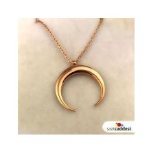 Gümüş 925 Ayar Ters Hilal Kolye