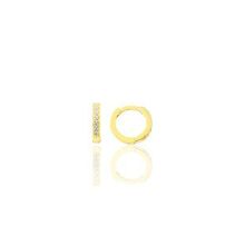 Gümüş Altın Yaldızlı 9 mm Halka Küpe Tragus Piercing Helix Kıkırdak Küpesi