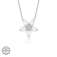 Gümüş Hane Swarovski Taşlı Gümüş Çiçek Kadın Kolye