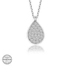Gümüş Hane Swarovski Taşlı Gümüş Damla Kadın Kolye