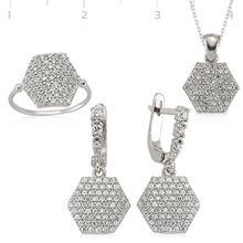 Gumush Altıgen Kadın Gümüş Set