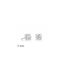 Gumush EA1160217 4 mm Gümüş Yuvarlak Tek Taş Zirkon Küpe