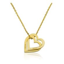 Gumush Gold Kişiye Özel Kalpler Gümüş Kolye
