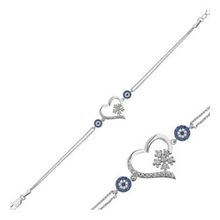 Gumush Gümüş Kalp Kar Tanesi Kadın Bileklik