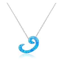 Gumush Opal Taşlı Vav Gümüş Kadın Kolye