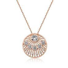 Gumush Rose Etnik Desenli Rose Bayan Gümüş Kolye