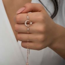 Gumush T7255 Rose Ay Yıldız Kadın Gümüş Bileklik