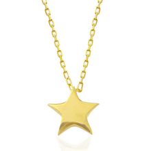 Gumush T7573 Gold Yıldız Kadın Gümüş Kolye