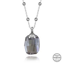 Gumush T7641 Swarovski Crystal Taşlı Top Zincir Baget Kadın Gümüş Kolye