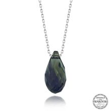 Gumush T7645 Swarovski Crystal Taşlı Drop Kesim Kadın Gümüş Kolye