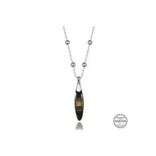 Gumush T7665 Swarovski Crystal Taşlı Top Zincir Çubuk Kadın Gümüş Kolye