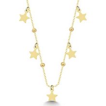 Gumush T7713 Gümüş Gold Yıldızlı Dorika Kadın Kolye