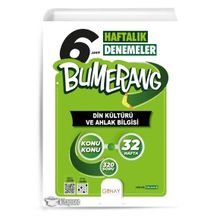 Günay Yayınları 2324 6. Sınıf Bumerang Din Kültürü ve Ahlak Bilgisi Haftalık Denemeler