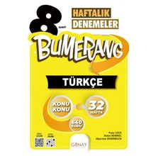 Günay Yayınları 8. Sınıf Bumerang 32 Haftalık Türkçe Denemeleri