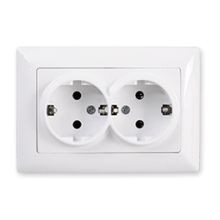 Günsan Elektrik 01281100-100150 Visage İkili Beyaz Topraklı Priz