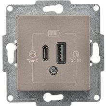 Günsan EQONA 20W Type-C + Type-A Mocha 2 Çıkışlı USB Şarj Prizi