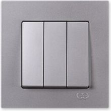 Günsan Eqona Metallic Gümüş Üçlü Anahtar