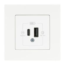 Günsan EQONA Type C+Type A 20W Beyaz 2 Çıkışlı USB Şarj Prizi