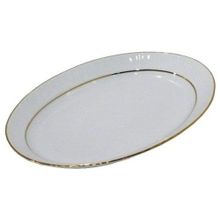 Güral Porselen 35 Cm 3'Lü Yaldızlı Büyük Salata Tabağı