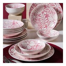 Güral Porselen 41865 Camelia Pembe 18 Parça 6 Kişilik Yemek Takımı