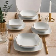 Güral Porselen Gold Mimoza 24 Parça Yemek Takımı