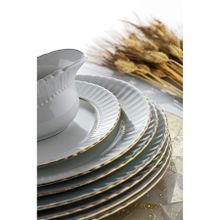 Güral Porselen Sedef 24 Parça 6 Kişilik Mat Yemek Takımı