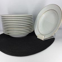 Güral Porselen Yaldızlı 12'li 19 cm Çukur Yemek Tabağı