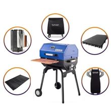 Guruss CG-050 Kömürlü Barbekü Mavi Mangal Tam Set