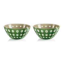 Guzzini Le Murrine 12 cm Yeşil Kahverengi 2'li Kase