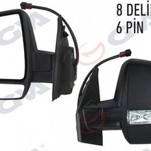 Gva VM-669EHPL Doblo 11 Elektrikli Isıtmalı Sinyalli Çift Cam Konveks 6 Fiş Sol Dış Dikiz Aynası