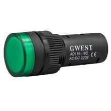 Gwest 16-Y 220V 16 mm Yeşil Led'li Sinyal Lambası