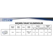 Gwest GW 2,5-8 Gri Geçmeli Buat Klemens