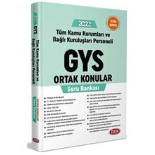Gys Tüm Kamu Kurumları Ortak Konular Soru Bankası - Data Yayınları
