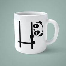 H Harfi Panda Alfabe Baskılı Kupa