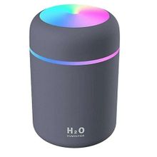 H2O Humidifier 300 ml Ulrasonik Hava Nemlendirici Buhar Makinesi ve Antrasit Aroma Difüzörü
