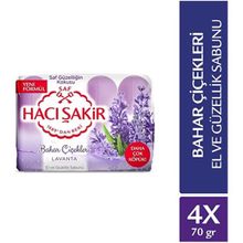 Hacı Şakir Bahar Çiçekleri Lavanta 4x70 gr El ve Güzellik Sabunu