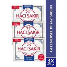 Hacı Şakir Doğal Saf Geleneksel 3x150 gr Beyaz Sabun