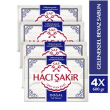 Hacı Şakir Doğal Saf Geleneksel 4x150 gr 4 Adet Beyaz Sabun