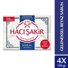 Hacı Şakir Doğal Saf Geleneksel Beyaz 4x150 gr Sabun
