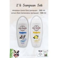 Hacı Şakir Hindistan Cevizi 500 ml Şampuan+Limonlu 500 ml Rosie Şampuan