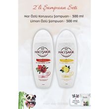 Hacı Şakir Nar 2'si 1 Arada 500 ml Şampuan+Limonlu 500 ml Rosie Şampuan