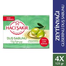 Hacı Şakir Saf Zeytinyağı Gliserinli 4x125 gr Duş Sabunu
