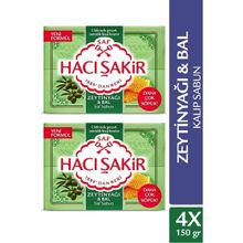 Hacı Şakir Zeytinyağı ve Bal Özlü 2 Adet 4x150 gr Kalıp Sabun