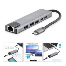 Hadron HDX-7791 Type-C to USB HDTV LAN 6 in 1 Çevirici Adaptör