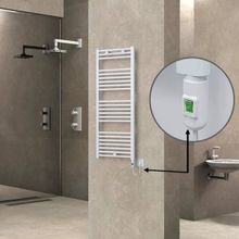 Haiti Elektrikli 600 Watt 500x1200 cm Düz Beyaz On Off Düğmeli Havlupan