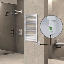 Haiti Elektrikli 600 Watt 600x1100 cm Düz Beyaz On Off Düğmeli Havlupan